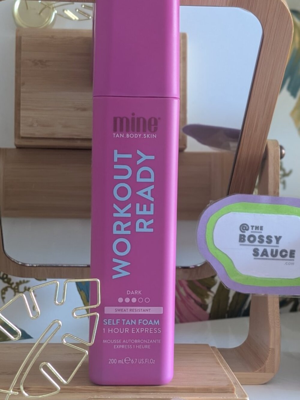 MineTan Workout Ready Self Tan Foam in Dark - 1 Hour Tan Mousse